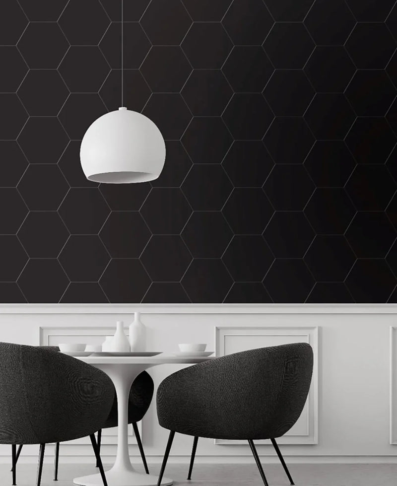 Hexley Graphite 9x10.5 Hex Matte Porcelain Tile
