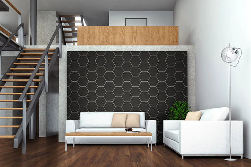 Hexley Graphite 9x10.5 Hex Matte Porcelain Tile