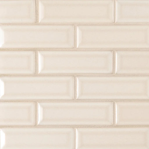 Highland Park Antique White 2x6 Beveled Glossy Ceramic Subway Tile