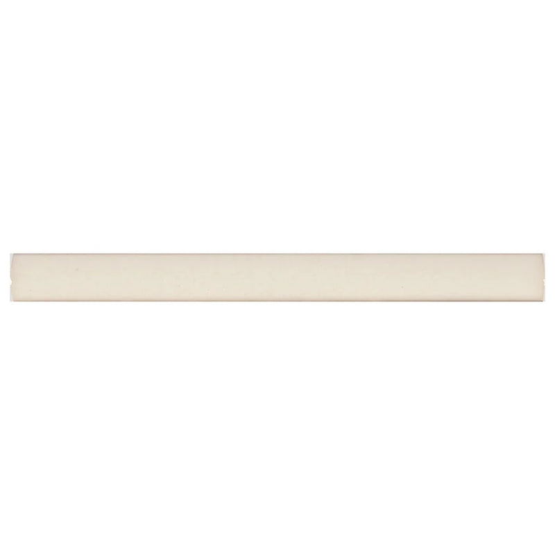 Highland Park Antique White 5/8x6 Quarter Round Molding Glossy Ceramic Tile Trim