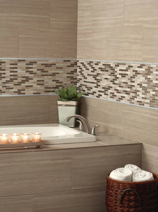 Highland Park Antique White 5/8x6 Quarter Round Molding Glossy Ceramic Tile Trim