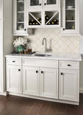 Highland Park Antique White Arabesque Glossy Ceramic Mosaic Tile