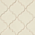 Highland Park Antique White Arabesque Glossy Ceramic Mosaic Tile