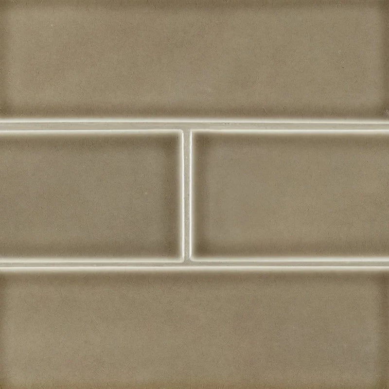 Highland Park Artisan Taupe 4x12 Glossy Ceramic Subway Tile
