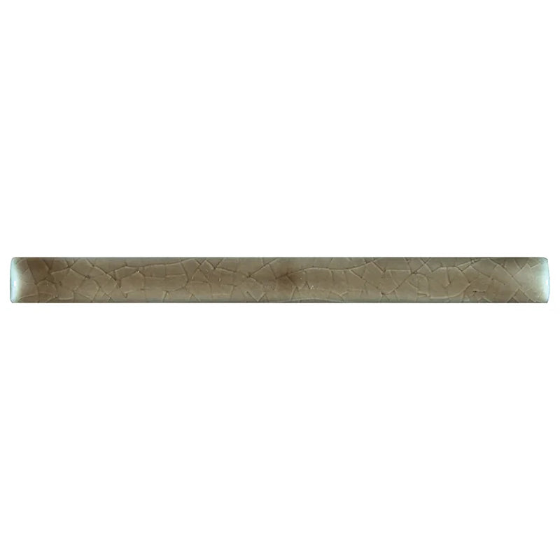 Highland Park Artisan Taupe 5/8x6 Quarter Round Molding Glossy Ceramic Tile Trim