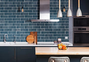 Highland Park Bay Blue 4x12 Glossy Ceramic Subway Tile