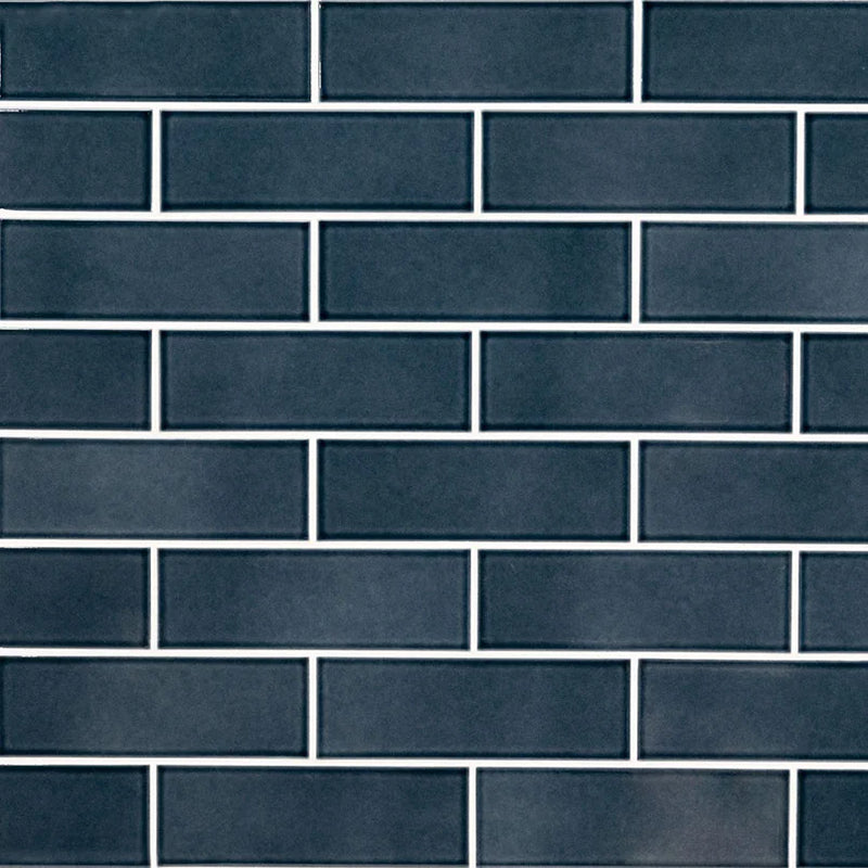 Highland Park Bay Blue 4x12 Glossy Ceramic Subway Tile