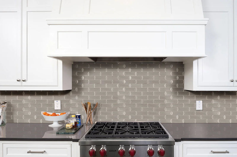 Highland Park Dove Gray 2x6 Beveled Glossy Ceramic Subway Tile