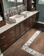 Highland Park Dove Gray 5/8x6 Quarter Round Molding Glossy Ceramic Trim