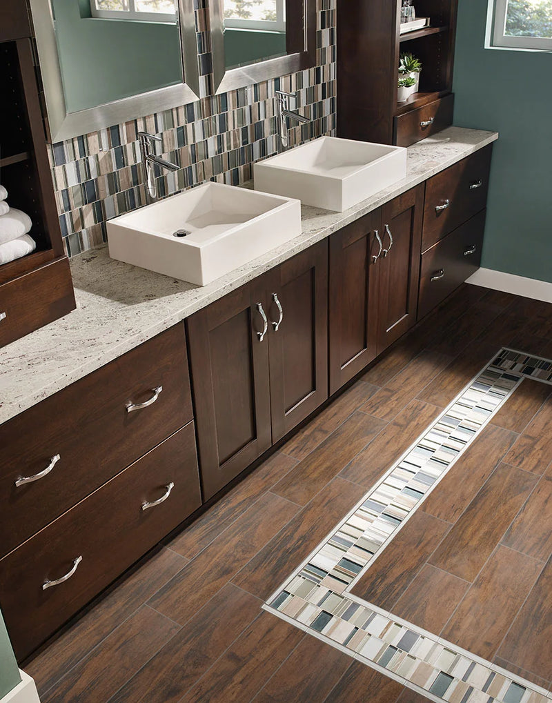 Highland Park Dove Gray 5/8x6 Quarter Round Molding Glossy Ceramic Trim