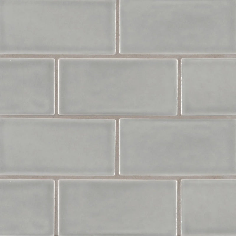 Highland Park Morning Fog 3x6 Glossy Ceramic Subway Tile