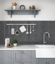 Highland Park Morning Fog 5/8x6 Quarter Round Molding Glossy Ceramic Trim