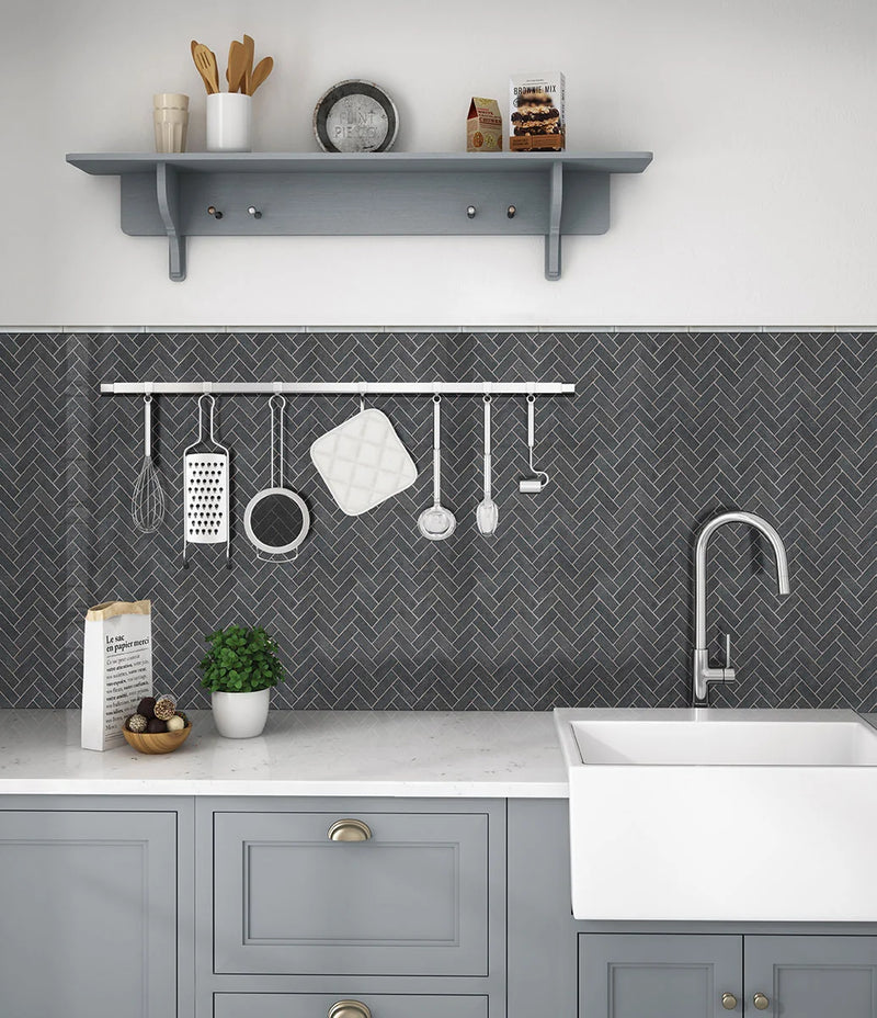 Highland Park Morning Fog 5/8x6 Quarter Round Molding Glossy Ceramic Trim