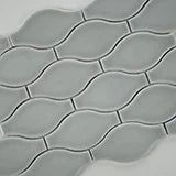 Highland Park Morning Fog Ogee Glossy Ceramic Mosaic Tile