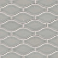Highland Park Morning Fog Ogee Glossy Ceramic Mosaic Tile