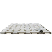 Hillcrest Basket Weave 12x12 Marble Mosaic