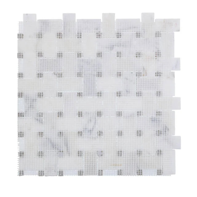 Hillcrest Basket Weave 12x12 Marble Mosaic