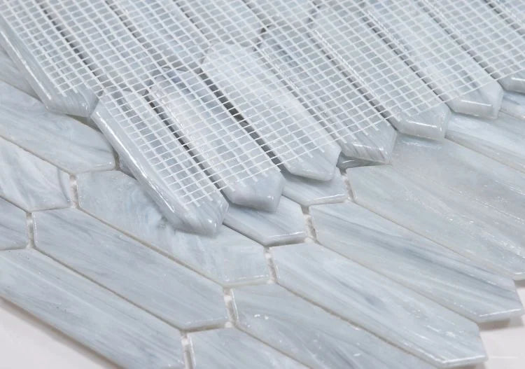 Hot Arrow Grey Glass Mosaic