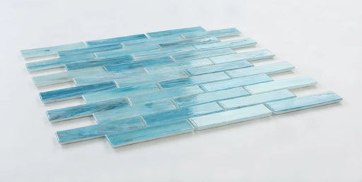 Hot Blue 1x2 Glass Mosaic