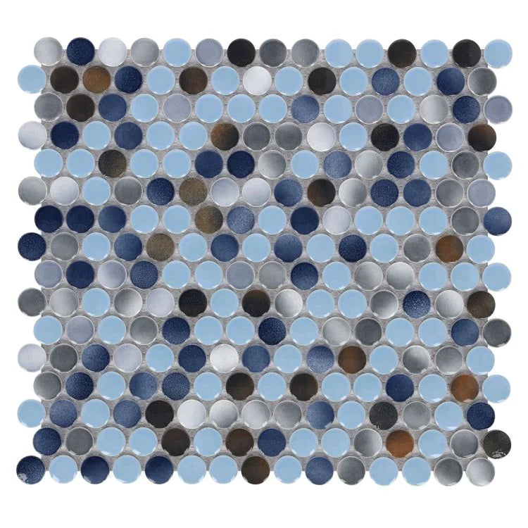 Hulu Beach 1x1 Penny Round Porcelain Mosaic