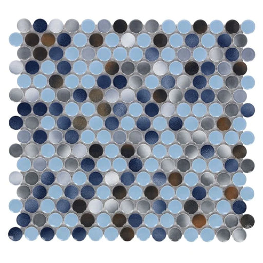 Hulu Beach 1x1 Penny Round Porcelain Mosaic