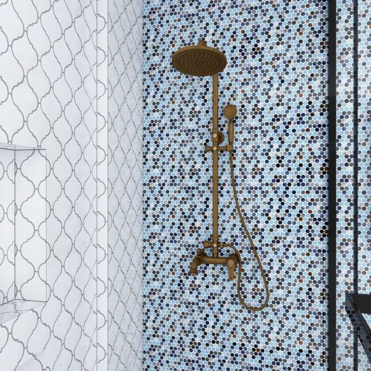 Hulu Beach 1x1 Penny Round Porcelain Mosaic