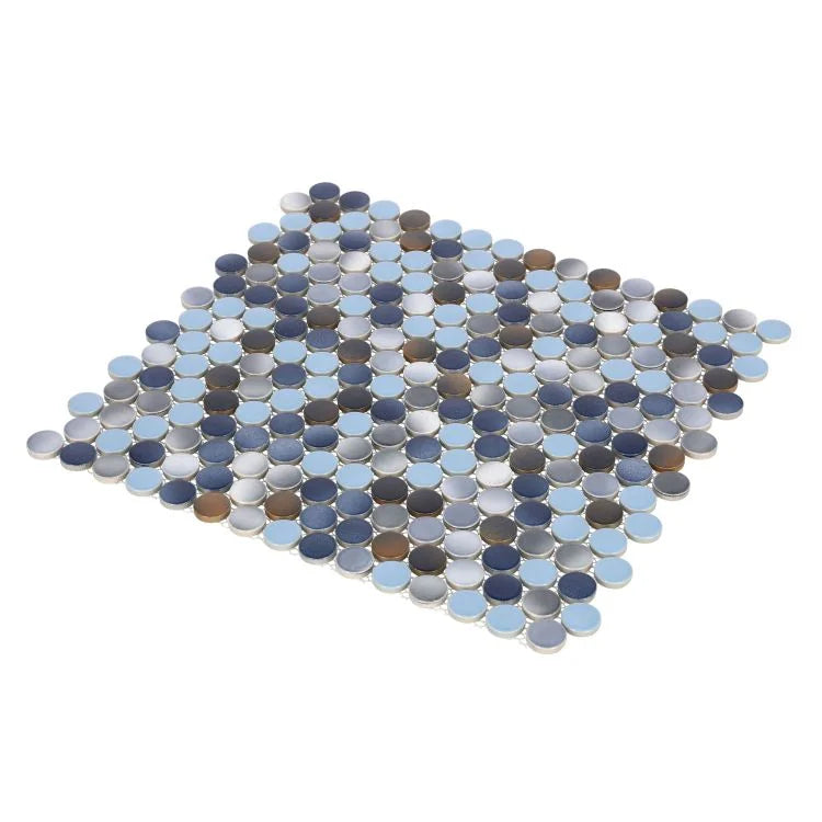 Hulu Beach 1x1 Penny Round Porcelain Mosaic