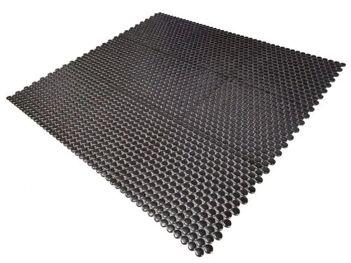 Hulu Black 1x1 Penny Round Matte Porcelain Mosaic