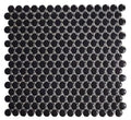 Hulu Black 1x1 Penny Round Matte Porcelain Mosaic