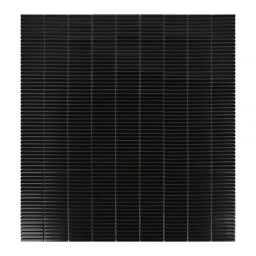 Hulu Black Band 11.25x12 Linear Matte Porcelain Mosaic