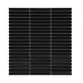 Hulu Black Band 11.25x12 Linear Matte Porcelain Mosaic