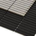 Hulu Black Band 11.25x12 Linear Matte Porcelain Mosaic