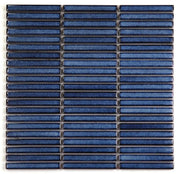 Hulu Blue Band 11x11.5 Linear Porcelain Mosaic