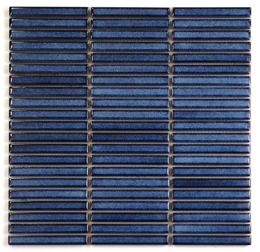 Hulu Blue Band 11x11.5 Linear Porcelain Mosaic