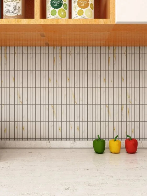 Hulu Calacatta 11.25x12 Band Matte Porcelain Mosaic
