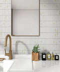 Hulu Calacatta 11.25x12 Band Matte Porcelain Mosaic