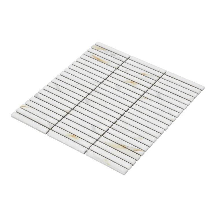 Hulu Calacatta 11.25x12 Band Matte Porcelain Mosaic