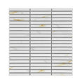 Hulu Calacatta Band 11.25x12 Linear Matte Marble Look Porcelain Mosaic