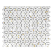 Hulu Calacatta 2x2 Hexagon Matte Porcelain Mosaic