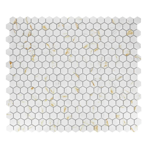 Hulu Calacatta 2x2 Hexagon Matte Porcelain Mosaic