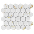 Hulu Calacatta 2x2 Hexagon Matte Porcelain Mosaic