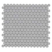 Hulu City Grey 1x1 Penny Round Matte Porcelain Mosaic