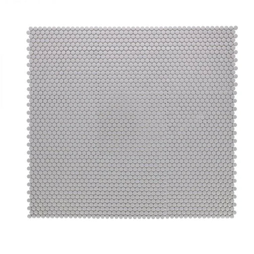 Hulu City Grey 1x1 Penny Round Matte Porcelain Mosaic
