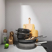 Hulu City Grey 1x1 Penny Round Matte Porcelain Mosaic