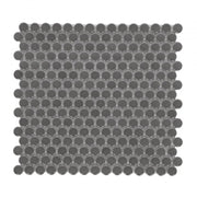 Hulu Dark Grey 1x1 Penny Round Matte Porcelain Mosaic
