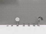 Hulu Dark Grey 1x1 Penny Round Matte Porcelain Mosaic