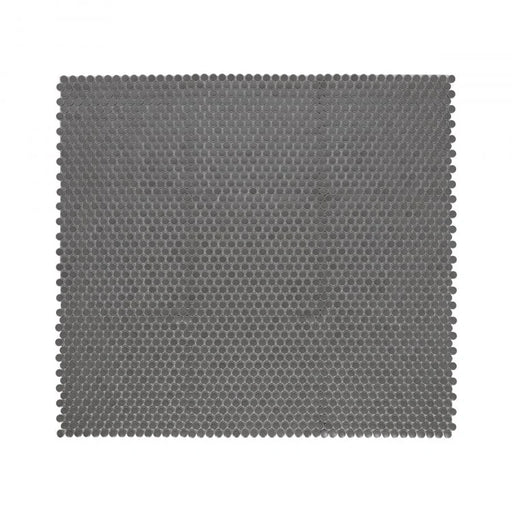 Hulu Dark Grey 1x1 Penny Round Matte Porcelain Mosaic