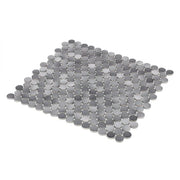 Hulu Fancy Grey 1x1 Penny Round Porcelain Mosaic