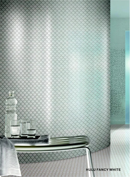 Hulu Fancy White 10.75x11.25 Mosaic