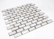 Hulu Fancy White 1x3 Brick Porcelain Mosaic